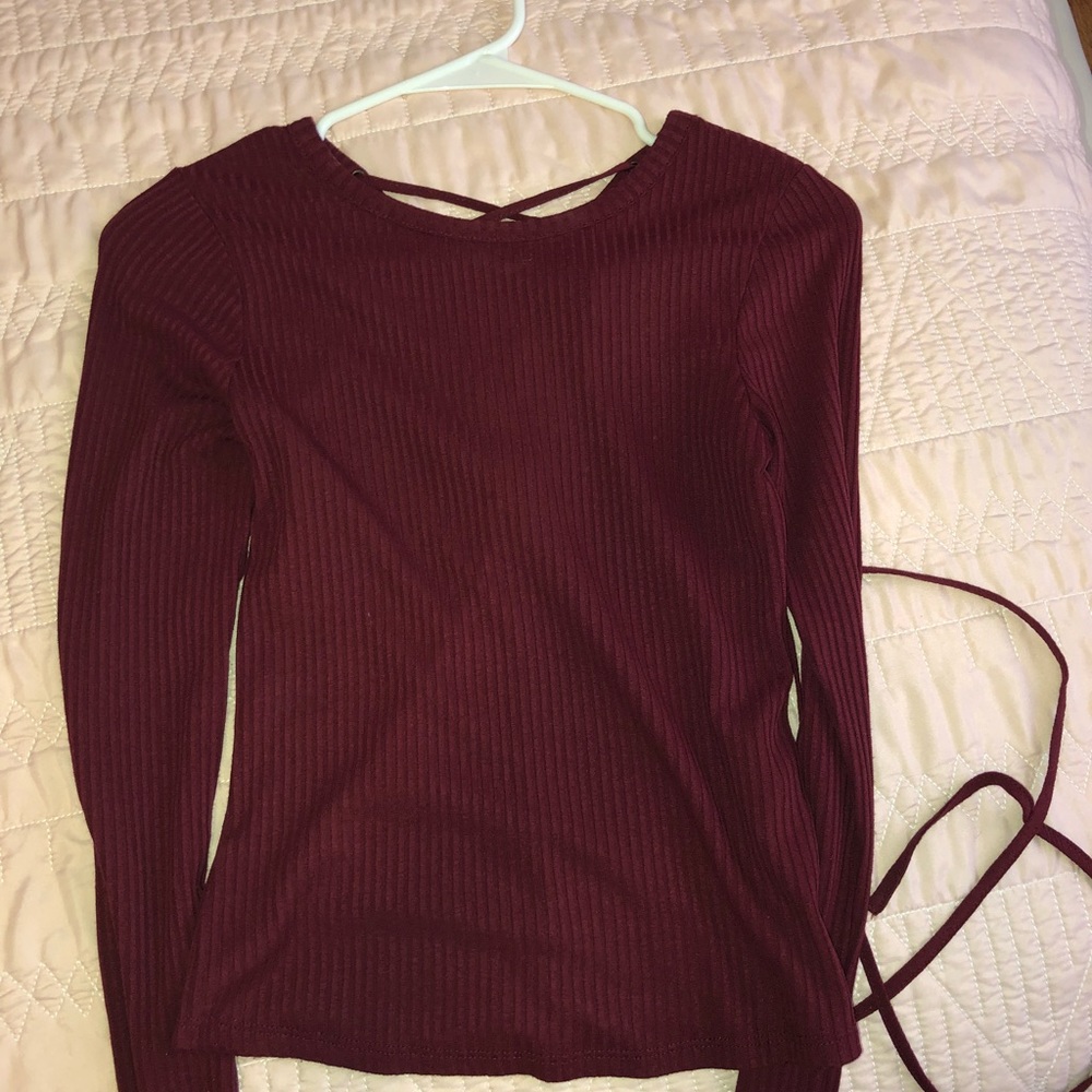 Red long sleeve top from Forever21